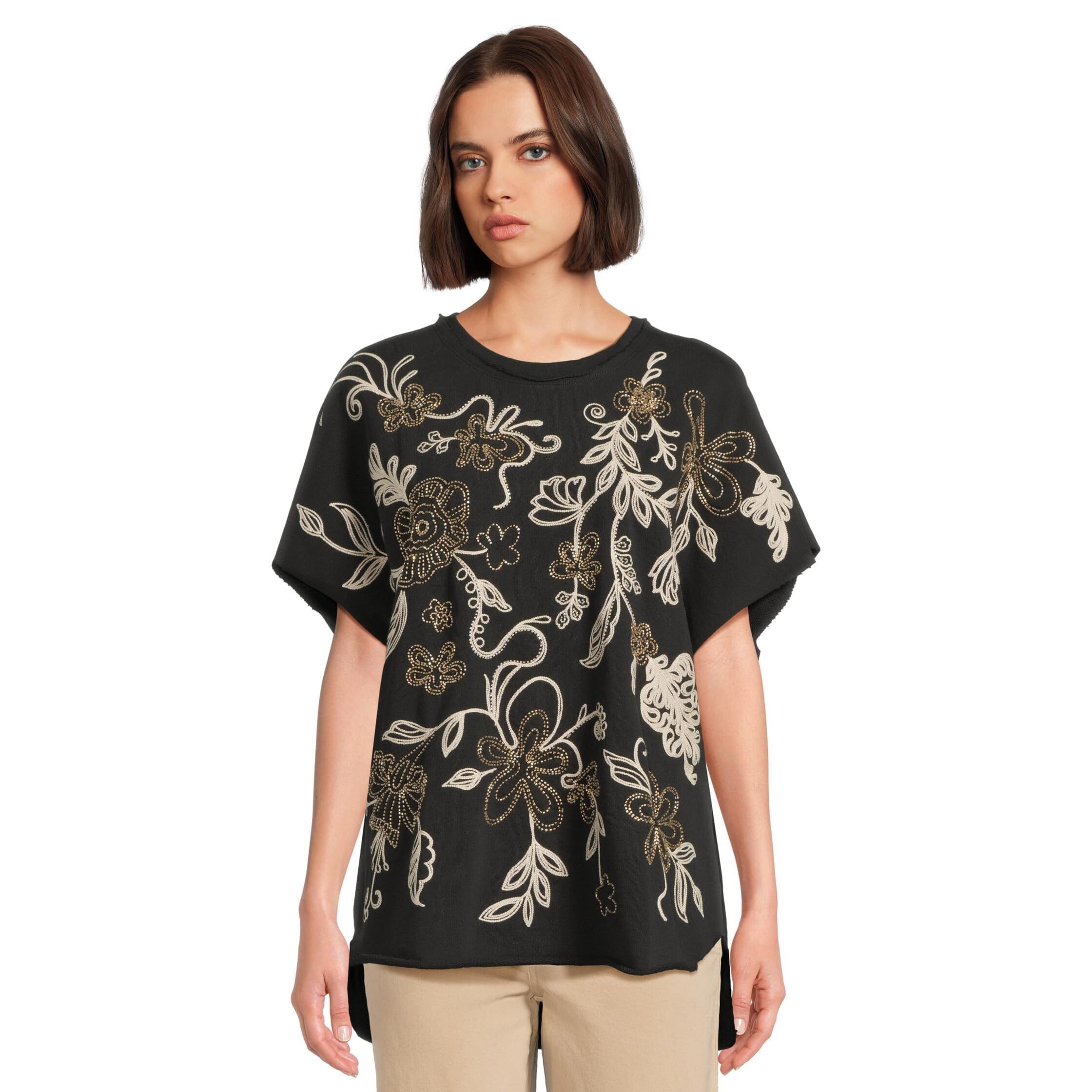 4765 Women's French Terry Poncho